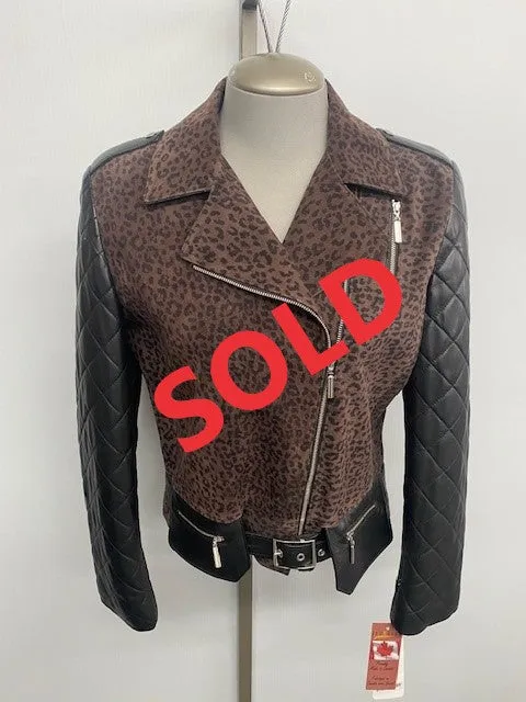6090 Clearance -  Ladies' Moto-look Bomber - Size Medium