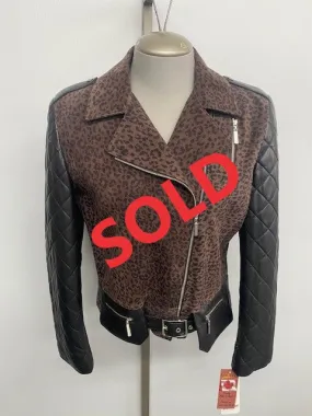 6090 Clearance -  Ladies' Moto-look Bomber - Size Medium