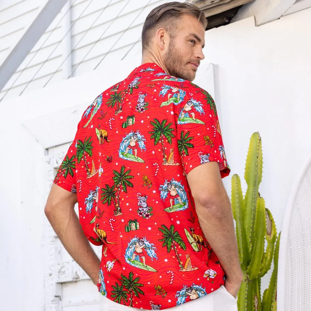 Aussie Christmas Red - Mens Festive Shirt