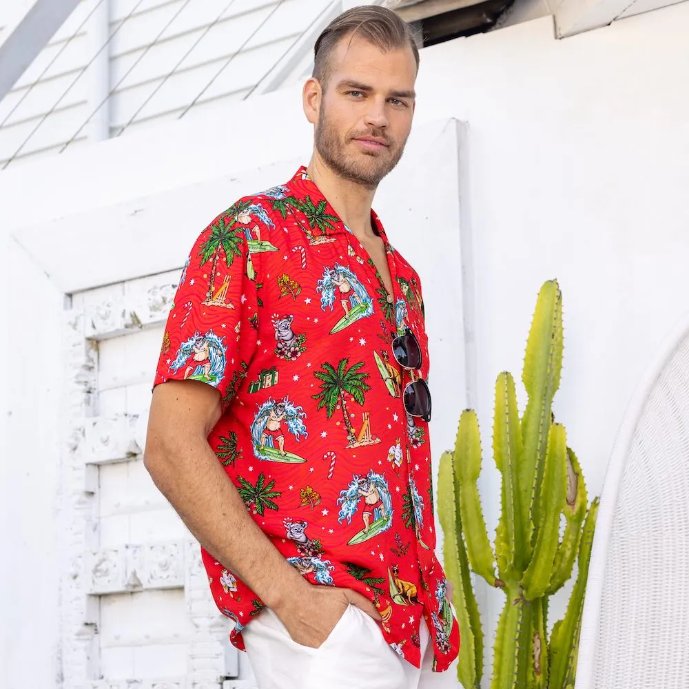 Aussie Christmas Red - Mens Festive Shirt