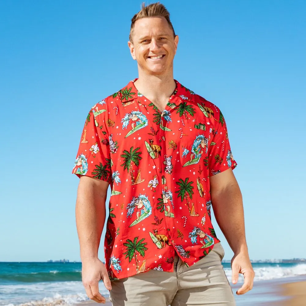 Aussie Christmas Red - Mens Festive Shirt