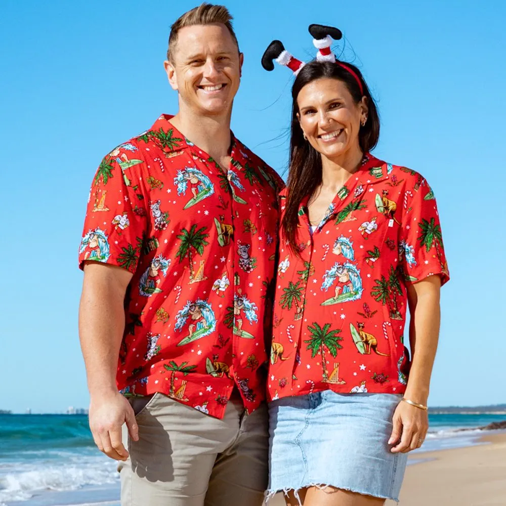 Aussie Christmas Red - Mens Festive Shirt