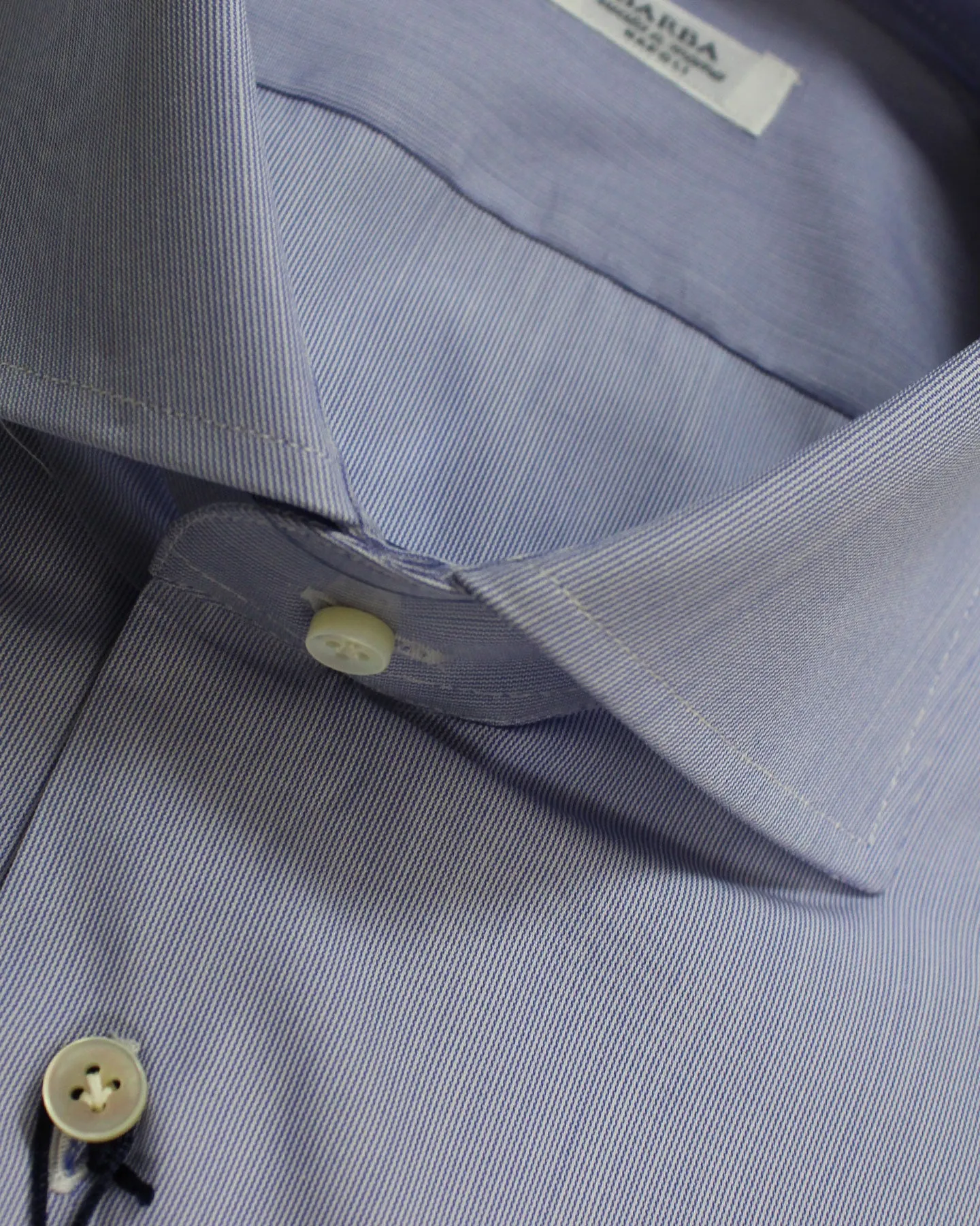 Barba Dress Shirt Navy Stripes 39 - 15 1/2 Modern Fit
