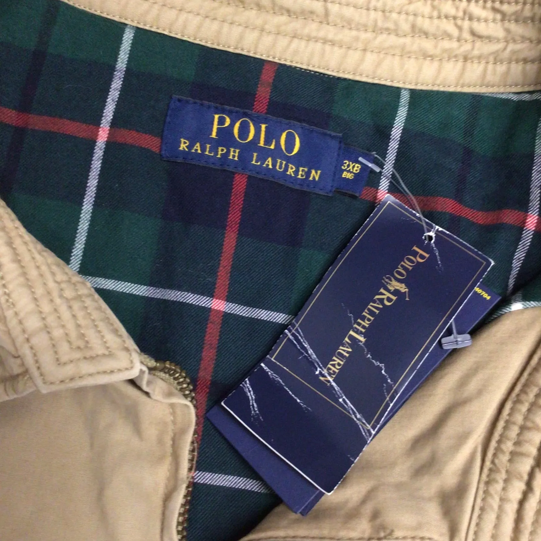 BNWT Polo Ralph Lauren Beige Landon Lined Bomber Jacket Size 3XB