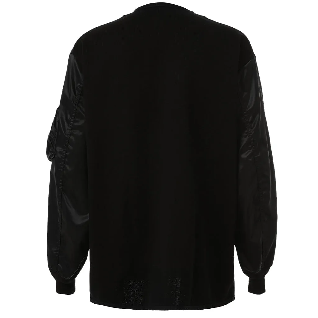 Hybrid Bomber-Liner Jacket Black