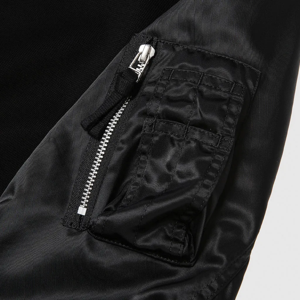 Hybrid Bomber-Liner Jacket Black