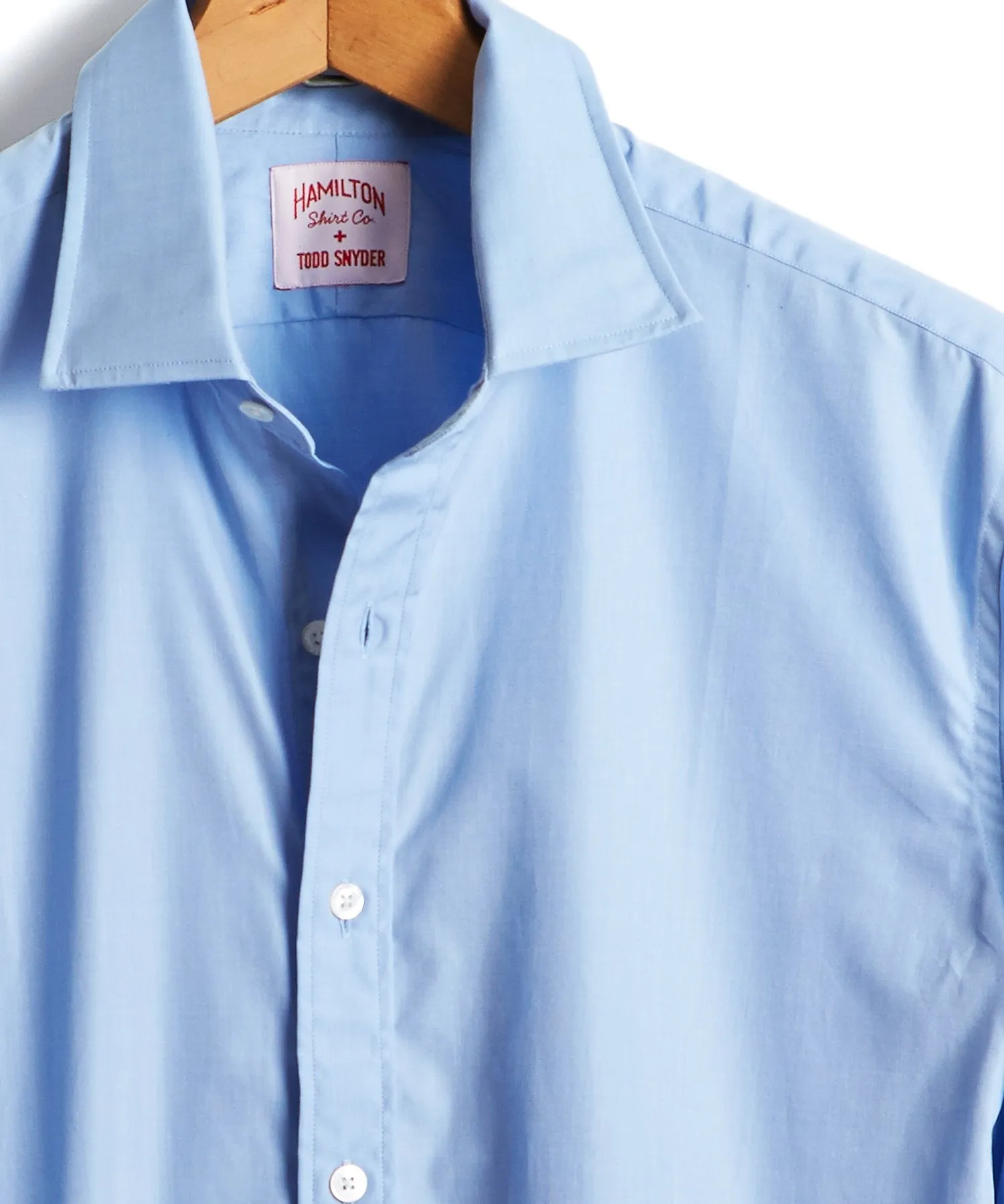 Made in the USA Hamilton   Todd Snyder End on End Dress Shirt in Blue