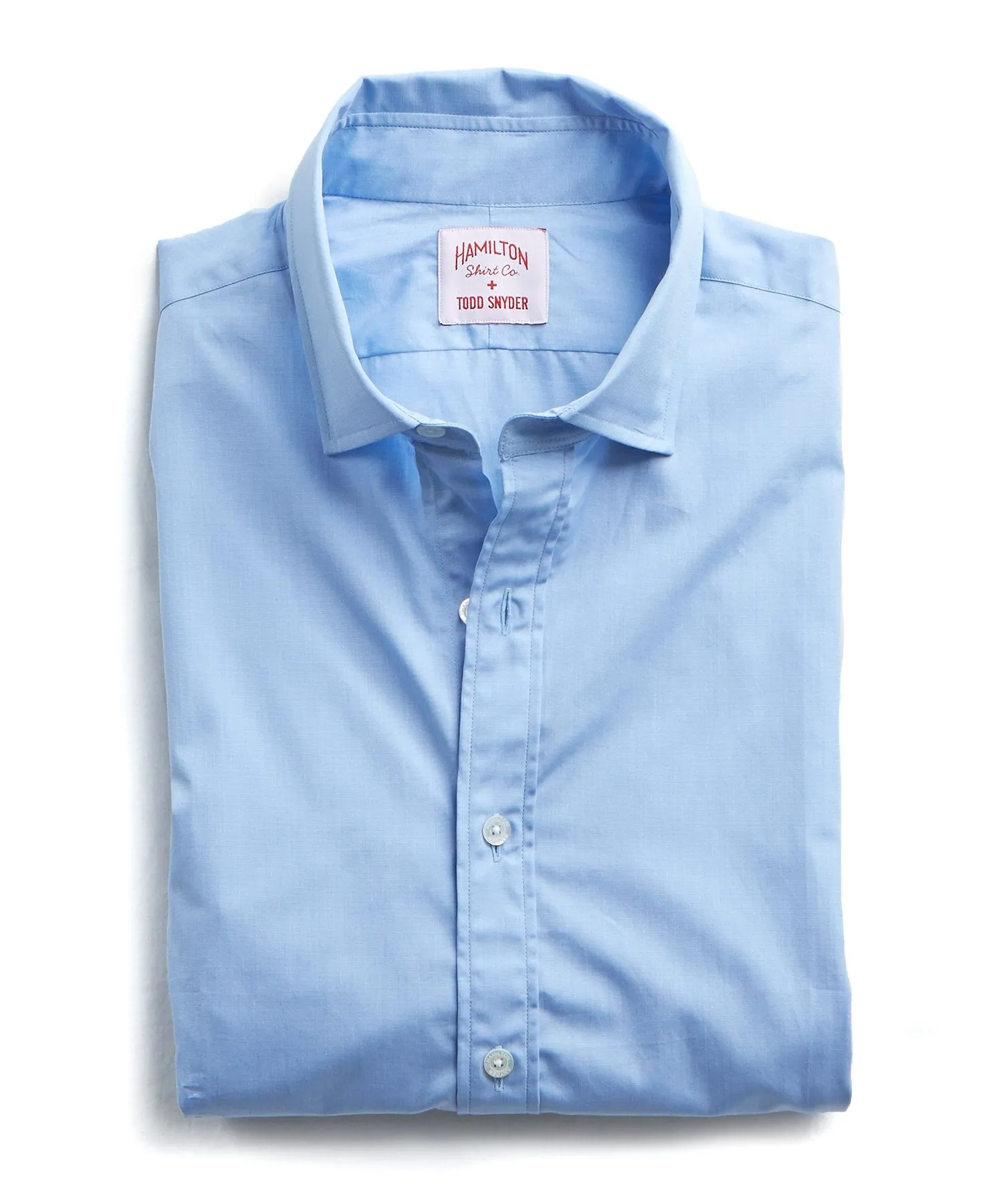 Made in the USA Hamilton   Todd Snyder End on End Dress Shirt in Blue