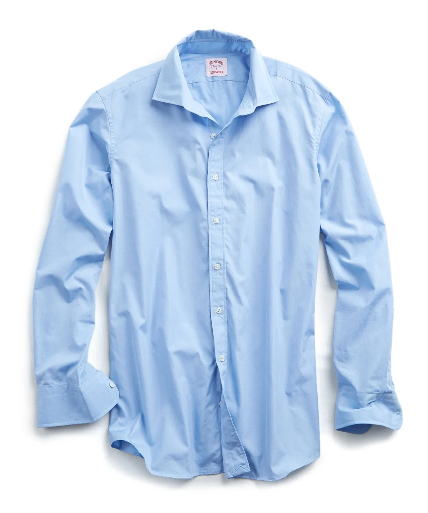 Made in the USA Hamilton   Todd Snyder End on End Dress Shirt in Blue