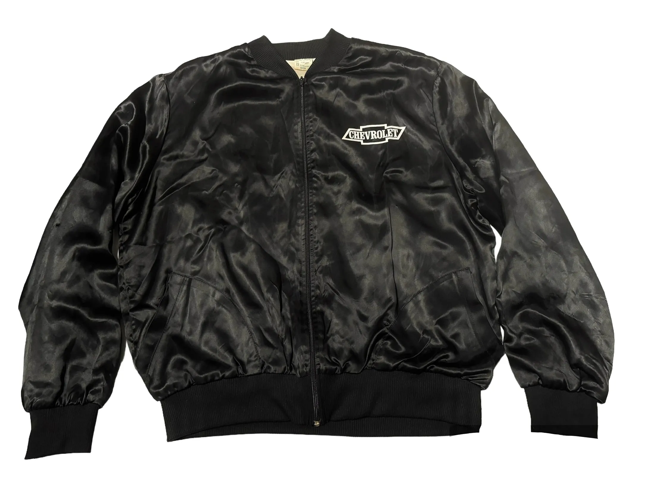 Vintage Black Chevy - Heartbeat of America Satin Bomber Jacket (XL)
